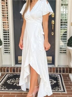 Altar’d state flowy satin maxi dress